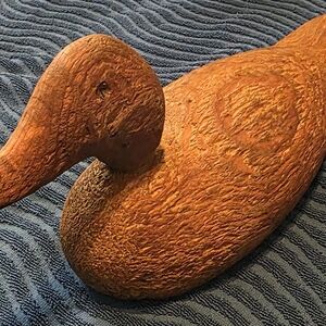 Handcrafted Wooden Duck Decor